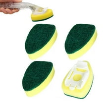 SZBAOAN 4Pack Dishwand Refill, Sink Clean Sponge Brush Refill Replacement Heads, Non-Scratch Kitchen Dish Scrubbers Pads, Dishwand SZBAOAN Replacement Heads, Non-Scratch Cleaning Pads
