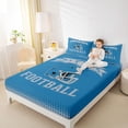 thumbnail image 4 of jejeloiu Rugby Ball Game Full Size Sheets,Football Sport Theme Bed Sheets For Boys Kids 4-Piece, 4 of 7