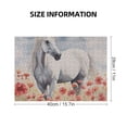 thumbnail image 2 of WYYP White Horse Flowers Sky Wooden Jigsaw Puzzle Impossible Wooden Puzzles Gift for Family Friends 300 PCS, 2 of 6
