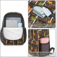thumbnail image 4 of Camo and Maple Black Pattern 17" Waterproof Oxford School Backpacks for Teens, S-Shape Padded Straps, for School, Travel, Hiking, Camping, 4 of 5