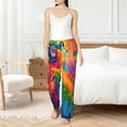 thumbnail image 4 of Fotbe Colorful Parrot Jungle Dream A Pantalones de Pijama para Mujer, Pantalones de Dormir, Pantalones Pj con Cordón y Bolsillos-Medium, 4 of 6