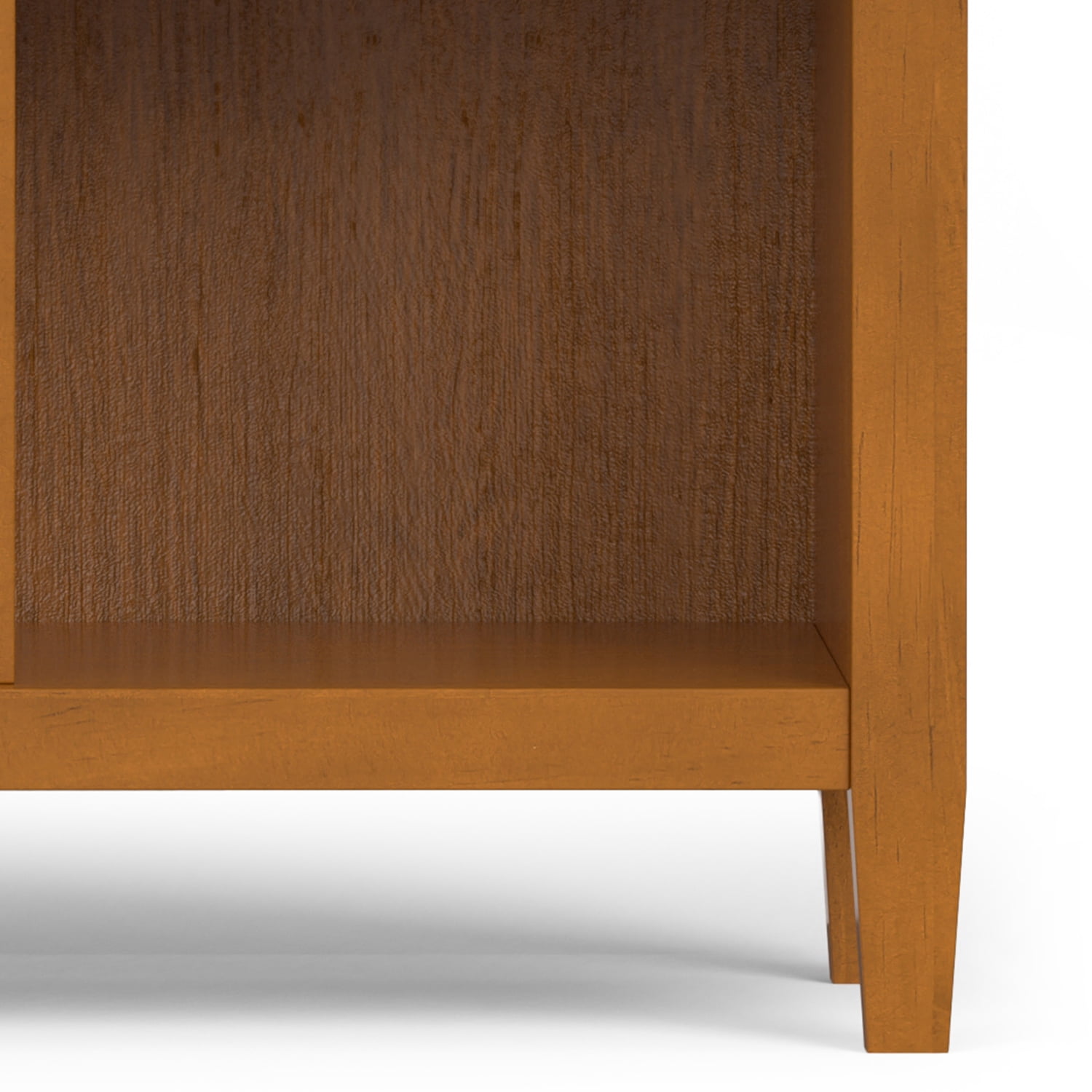 Simpli Home Warm Shaker SOLID WOOD 48 inch x 44 inch Transitional 9 Cube Storage in Light Golden Brown