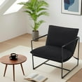 thumbnail image 4 of LIZHOUMIL Modern Sling Chair, Metal Frame, Shredded Foam, Linen/Corduroy (4 Colors), 4 of 7