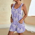 thumbnail image 2 of Pantalones Cortos de Mujer Casual Suspender Impresión Pantalones Cortos de Bolsillo, Pantalones Cortos de Mujer con Bolsillos, 2 of 5