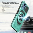 thumbnail image 5 of TCL 40 XL Case, TCL 40 XL 360 Full Body Protection Case Cover with Tempered Glass Screen Protector Ring Kickstand Magnetic Car Mount - Teal, 5 of 7