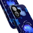 thumbnail image 2 of Glow Blue Jellyfish Phone Case, Ocean Sea Creature & Star Pattern Cover for iPhone 17 16 15 14 13 12 11 Pro Plus Mini, 2 of 6
