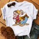 thumbnail image 1 of Camiseta Kawaii de Disney con dibujos animados de princesas Blancanieves para mujer, Camisetas estampadas de los siete enanitos, camisetas Unisex, camisetas para mujer, 1 of 5