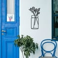 thumbnail image 3 of Enzo - Flower - Black Decorative Metal Wall Accessory, 3 of 7