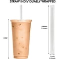 thumbnail image 2 of [Individually Wrapped] Siloon100 Pcs Disposable Jumbo Straws,Wide-mouthed Clear Milkshakes Plastic Drinking Straws,(9.45"Long and 0.43"Diameter) BPA FREE, 2 of 7