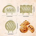 thumbnail image 3 of Juego de moldes para tartas en miniatura, molde para tartas de bolsillo con forma de celosía, molde de masa de plástico ABS, 3 of 6