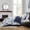 thumbnail image 4 of LANCO MODERN LIFESTYLE 3 Piece Queen Comforter Set, White Blue Botanical Floral Bedding, Soft Microfiber Comforter with Pillow Shams, Lightweight All Season Modern Woodland Bedspread, 4 of 7