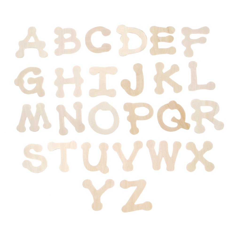Darice Wooden Dot To Dot Font Alphabet Letters, 36 pieces - Walmart.com