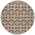 thumbnail image 5 of SAFAVIEH Courtyard April Southwestern Indoor/Outdoor Area Rug, 6'7" x 6'7" Round, Brown/Ivory, 5 of 8
