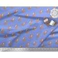 thumbnail image 2 of Soimoi Blue polyester Crepe Fabric Cats Geometric Print Fabric by the Yard 52 Inch Wide, 2 of 3