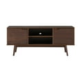 thumbnail image 5 of Walker Edison Mid Century Modern 2 Door TV Stand for TVs up to 60", Walnut, 5 of 14