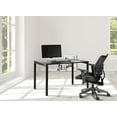 thumbnail image 2 of OSP Home Furnishings 48" Writing Desk with Black Laminate Top and Black Finish Metal Legs, 2 of 8