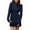 Navy, variant on Women Long Sleeve Half Turtleneck Sweater Dress Rib Knit Stretch Slim Bodycon Mini Dress 2025 Fall Casual Dress