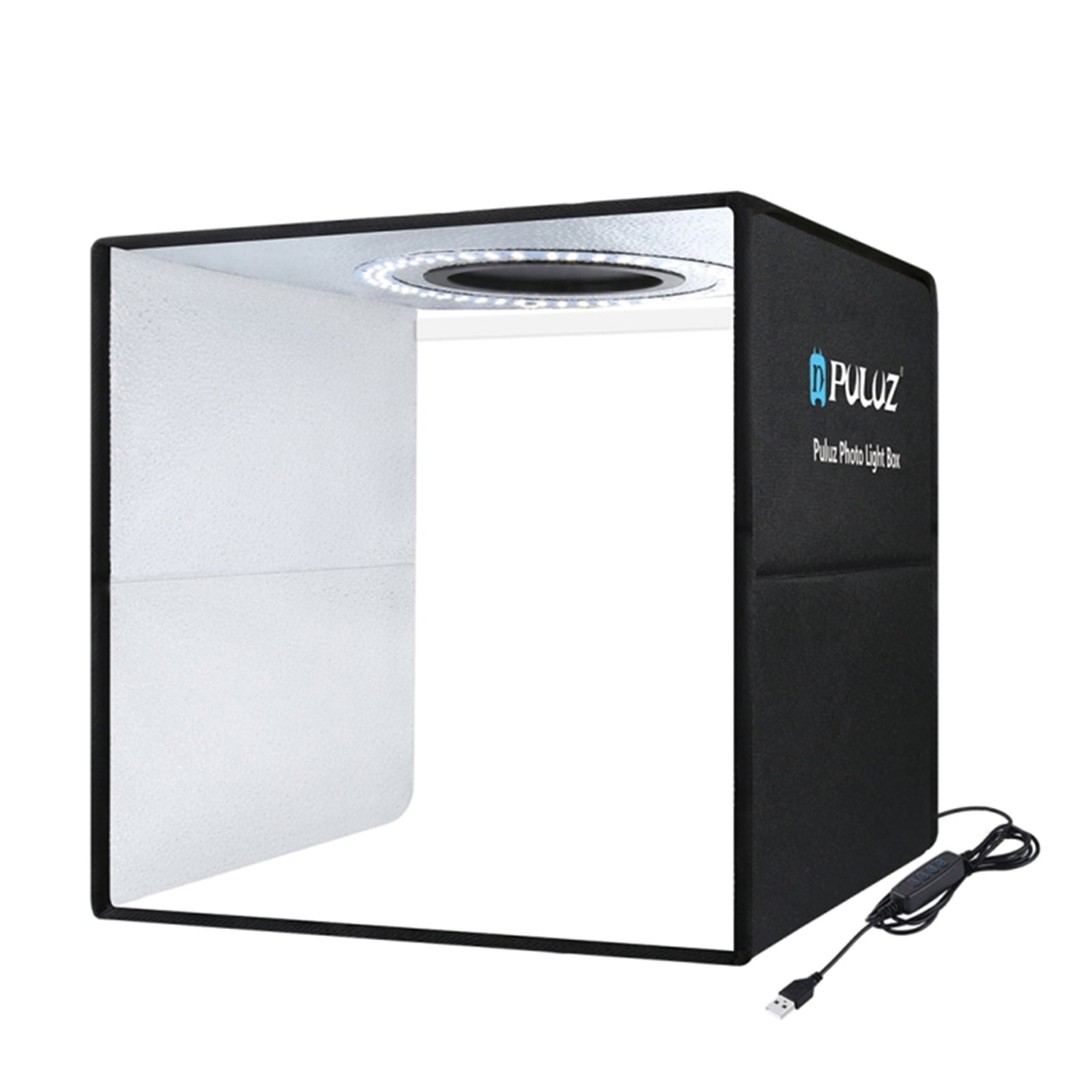 Photo Box 12''/30cm Mini Product Photography Light Box PULUZ Portable Photo Studio Booth Lightbox with CRI97 Dimmable 112 LED Lights & 6 PVC Photo Backdrops