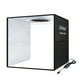 thumbnail image 1 of PULUZ Mini Estudio de Fotografía Lightbox con 6 Fondos de Color Kit de Tienda de Fotografía de 80 Piezas de Luz LED Habitación Iluminación Fotográfica Plegable, 1 of 7