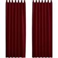 thumbnail image 1 of Cortinas opacas rojas para decoración navideña, cortinas térmicas innovadoras que bloquean la luz, construcción de triple tejido para la privacidad de la sala de estar (L 140 x H 220 cm), 1 of 8