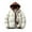 Beige, variant on safuny Mens Hooded Jacket Water Puffer Jacket Full Zip Up Windproof Winter Jacket with Zip Pockets Beige L