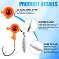 thumbnail image 5 of A 25-piece fishing jig head set, including down-spinning lures, lure heads with rotating blades, and lures with painted eyes, suitable for fishing bass and trout, both in saltwater and freshwater,, 5 of 7