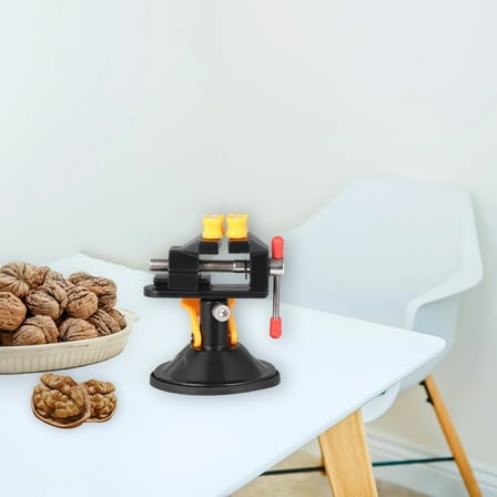 QIFULL Sturdy Black Table Vise for Walnut and Olive Holding in Fine Carving Tasks