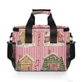 thumbnail image 7 of FORMRS Insulated Cooler Bag 24 Cans Capacity Soft Leakproof Lunch Box with Side Pockets, Pink Christmas House, 7 of 7