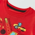 thumbnail image 4 of FINALGANG Child Boys Tops Toddler Kids Comfortable Breathable O-Neck T-Shirts T Shirt With Excavator Print For Casual Outdoor Activities And Daily Wear 5-6 Years, 4 of 7