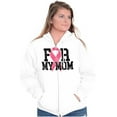 thumbnail image 3 of Breast Cancer BCA Pink Ribbon for Mom Zip Up Hoodie Men's Women's Brisco Brands L, 3 of 6