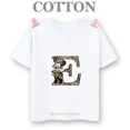 thumbnail image 3 of Camiseta de algodón con el alfabeto de Disney Mickey de la A a la Z, moda de verano para niños y niños, camisetas informales de cuello redondo y manga corta, 3 of 5