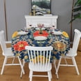 thumbnail image 2 of Pioneer Flower Round Tablecloth 60" X 60",Wrinkle Wipeable Table Cloth for Kitchen Dining Room Picnic Patio Party, 2 of 6