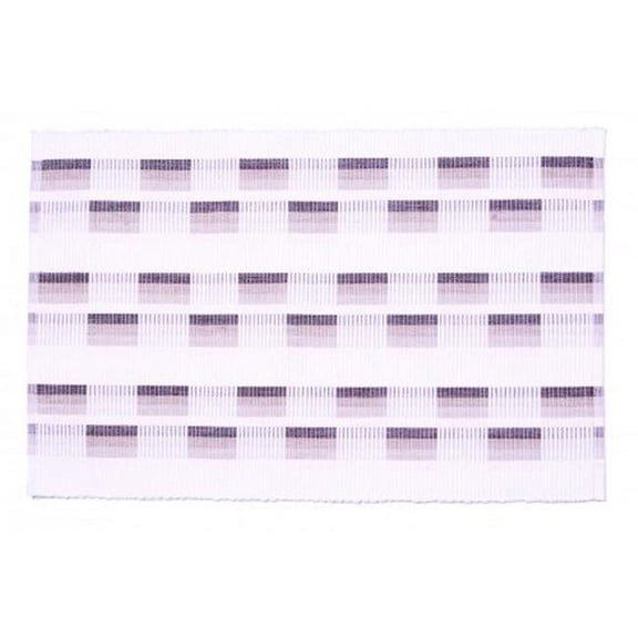 Mr. MJs Trading AG-01269S-4 19 in. Ribbed Placemats, Coco Check - Set of 4