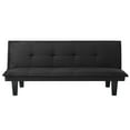 Modern Long Sleeper Furniture Faux Suede Convertible Futon Sofa Bed with 3 Adjustable Backrest
