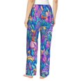 thumbnail image 3 of Junzan Colorful Mushrooms Women'S Pajama Pants Drawstring Comfy Sleep Bottoms With Pockets, 3 of 9