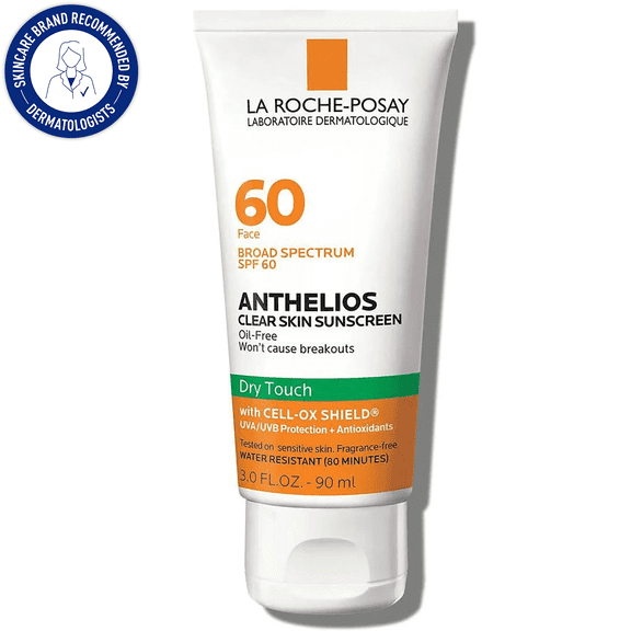 La Roche-Posay Anthelios Clear Skin Sunscreen Dry Touch SPF 60, 3.0 fl oz