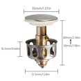 thumbnail image 3 of Universal Wash Basin Bounce Drainer Filter Anti-Clogging Bathroom Sink Drainer, 3 of 5
