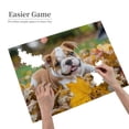 thumbnail image 2 of Bulldog Fall Leaves Autumn 1000-Piece Wooden Jigsaw Puzzle for Adults, Fun & Challenging Family Game, Stylish Wall Decor & Holiday Gift, 2 of 7