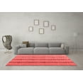 thumbnail image 3 of Ahgly Company Indoor Square Abstract Red Modern Area Rugs, 7' Square, 3 of 4