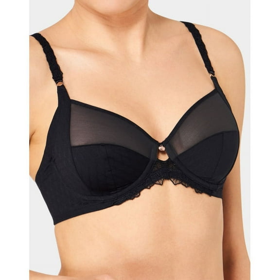 Triumph BLACK Azalea Florale Wired Bra, US/UK 34B EU 75B