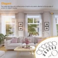 thumbnail image 5 of 50/25pcs Curtain Rod Ring Clips with Hook, Rustproof Metal Drapery Ring Hanger Clips with Eyelets, Curtain Rods Hangers Rings, 1.26in Interior Diameter 1.5in Outside Diameter, Black/Silver, 5 of 8
