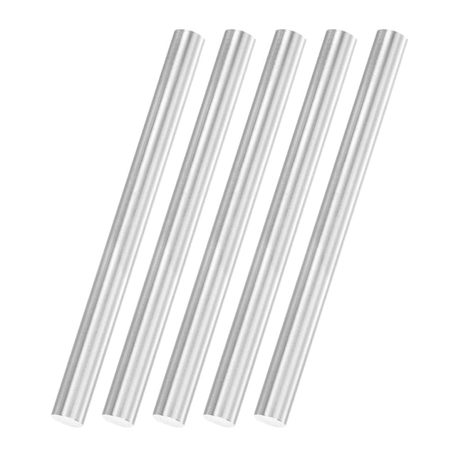 Uxcell 5Pack Round Steel Rods, 7.6mm x 100mm SKD11 Steel Solid Lathe Bar Stock Tool