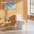 thumbnail image 3 of 16.5 Inch Tall Toilet, One-Piece Elongated Toilet with ADA Comfort Chair Height Seat, Powerful 1.28 GPF Side flush, 12" Rough In High Bowl for Seniors, White, 3 of 8