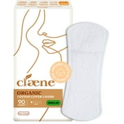 Claene Organic Cotton Panty Liners, Unscented,Thin, Cruelty-Free, Daily, Breathable, Light Incontinence, Natural Pantyliners, Vegan, Menstrual Pads for women (Regular, 90P)