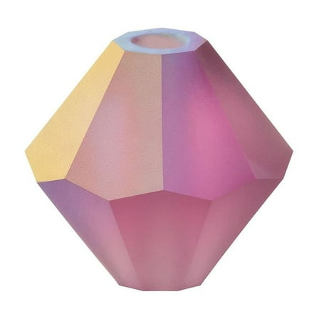 24pc Preciosa® Crystal Beads Czech Crystal Bicone(451 69 302 Rondelle) 20050 20019 Amethyst AB Matt 3mm