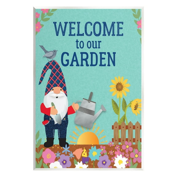 Welcome To Our Garden Phrase Fairy Tales & Fantasy Graphic Art Unframed Art Print Wall Art
