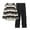 R255-Black, variant on RMGVDSD Womens Pajamas Set Comfortable Striped Loungewear Set Women's Pajama Sets Casual Loose Long Sleeve Top and Pants Sleepwear Suit