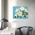 thumbnail image 3 of COMIO zoinart Hand Painted Oil Painting on Canvas Abstract White Flower Modern Canvas Wall Art Floral Contemporary Art Textured Tree Artwork for Home Decorations, 3 of 4