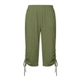 thumbnail image 7 of Maean Women's Plus Size Capris with Pockets Elastic Waist Lounge Cropped Pants Workout Yoga Joggers, 7 of 7