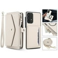 thumbnail image 4 of Decase 2-in-1 Detachable Magnetic Wallet Case Compatible with Samsung Galaxy A53 5G, Shockproof PU Leather Flip Cover with Card Slots,Cash Pocket,Zipper Purse,Crossbody Strap,RFID Blocking,White, 4 of 8